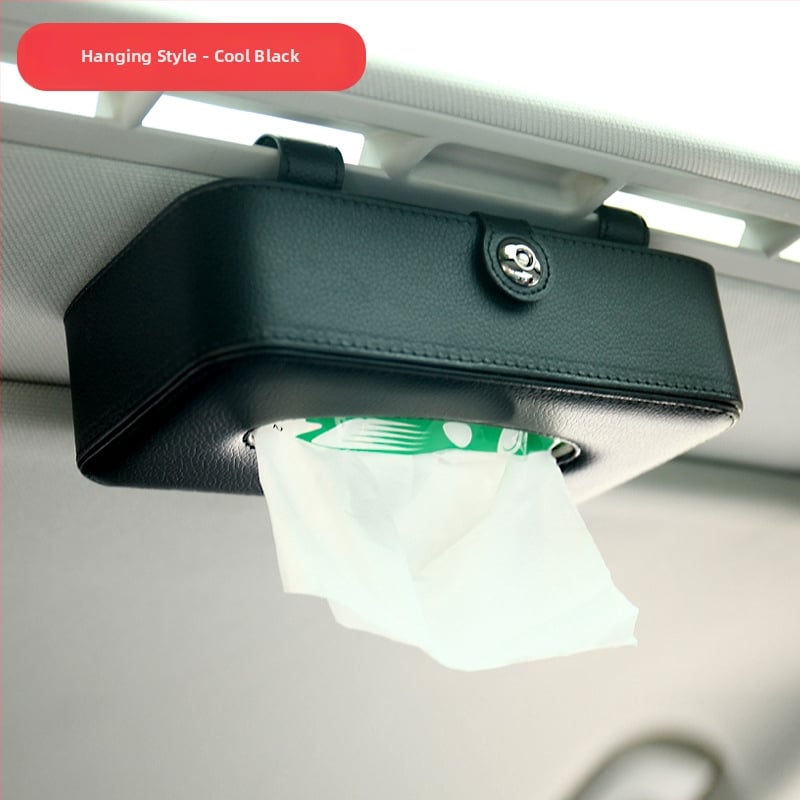 Κιβώτιο χαρτοπετσετών αυτοκινήτου με δερμάτινο φινίρισμα, μάρκα Decorate, αξεσουάρ αυτοκινήτου, διαθέσιμη προσαρμογή