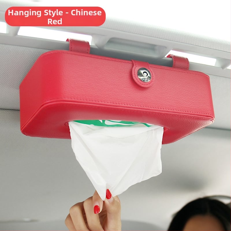 Κιβώτιο χαρτοπετσετών αυτοκινήτου με δερμάτινο φινίρισμα, μάρκα Decorate, αξεσουάρ αυτοκινήτου, διαθέσιμη προσαρμογή