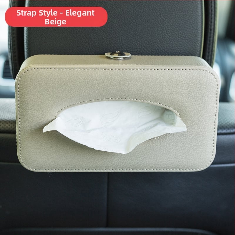 Κιβώτιο χαρτοπετσετών αυτοκινήτου με δερμάτινο φινίρισμα, μάρκα Decorate, αξεσουάρ αυτοκινήτου, διαθέσιμη προσαρμογή