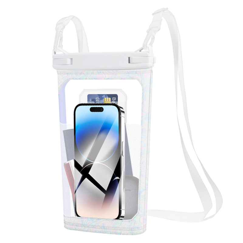 Sanhu Geantă impermeabilă pentru telefon — PVC, țesătură impermeabilă, unisex, pentru adulți, potrivită pentru plajă, rafting, scufundări și pescuit