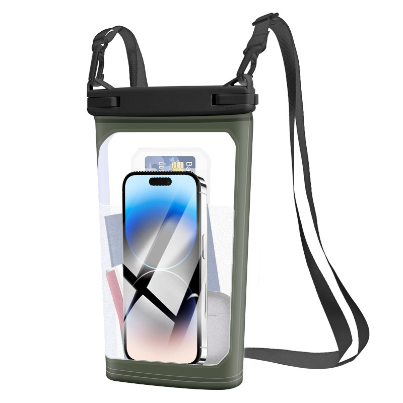 Sanhu Geantă impermeabilă pentru telefon — PVC, țesătură impermeabilă, unisex, pentru adulți, potrivită pentru plajă, rafting, scufundări și pescuit