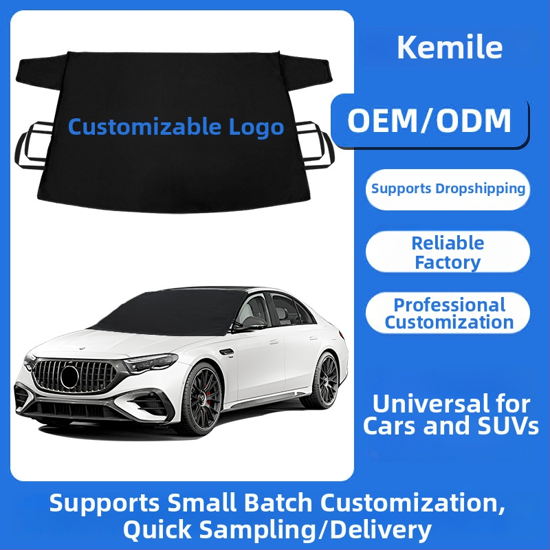 Pokrytie čelného skla auta proti snehu — materiál 600D Oxford, univerzálne prispôsobenie, prispôsobiteľné