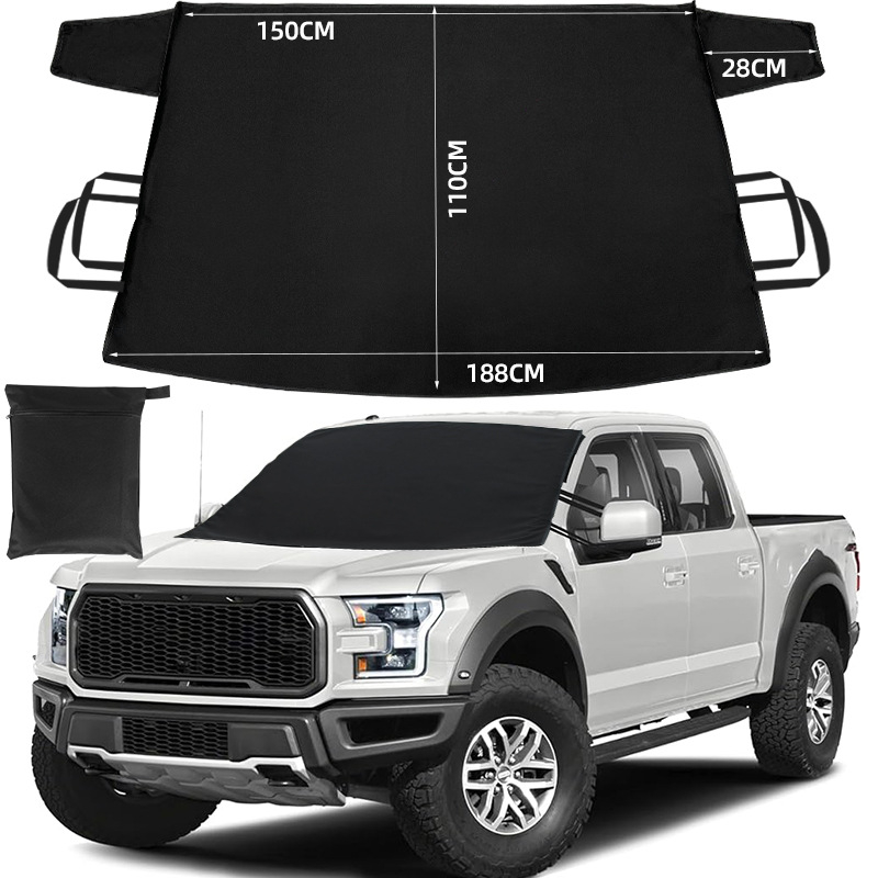 Κάλυμμα παρμπρίζ αυτοκινήτου για χιόνι — ύφασμα 600D Oxford, παχύτερο, καθολική εφαρμογή, εξατομικεύσιμο