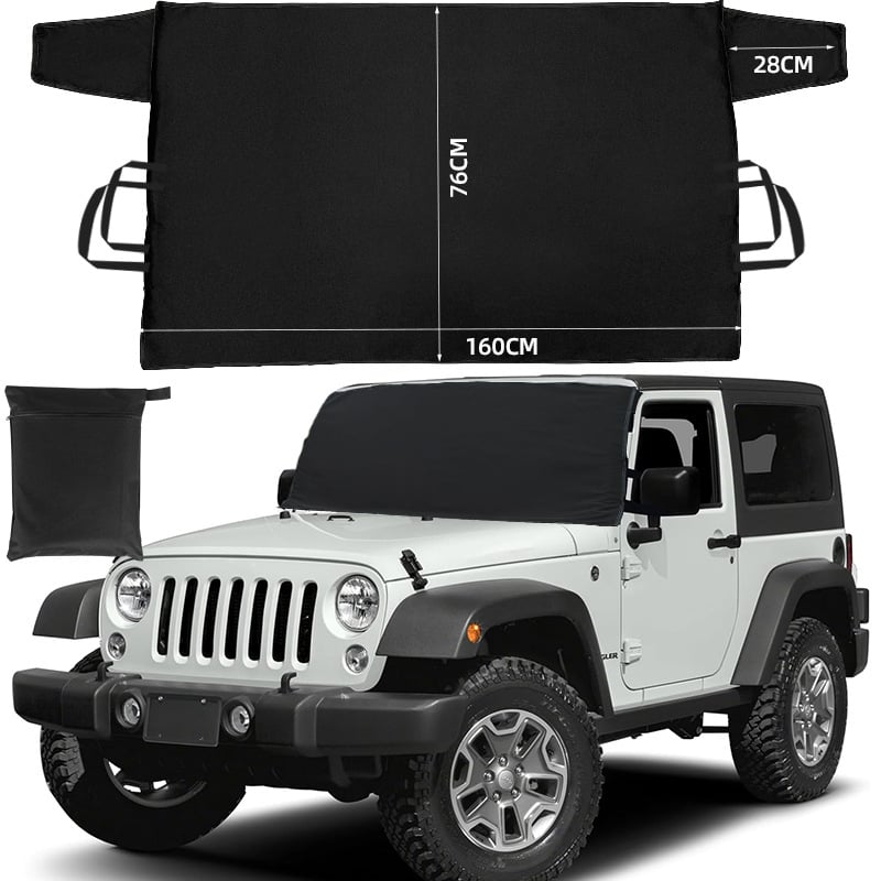 Κάλυμμα παρμπρίζ αυτοκινήτου για χιόνι — ύφασμα 600D Oxford, παχύτερο, καθολική εφαρμογή, εξατομικεύσιμο