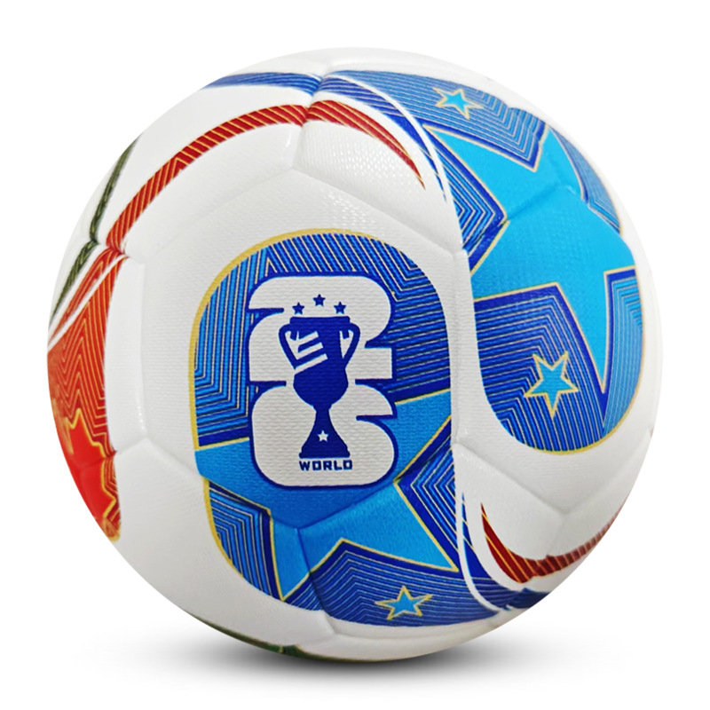 Foci Nr.5 Labda – Világbajnokság/Champions League stílus, PU bőr, ragasztott varrás, logónyomtatás, testreszabható, alkalmas futballra, kosárlabdára és röplabdára