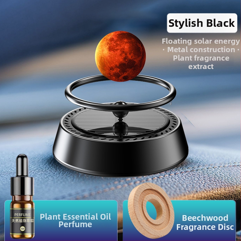 Solarna automobilska mirisna difuzer s rotirajućom turbínom, miris ylang-ylang, metalni držač, 10–20 ml, 31–60 dana disperzije