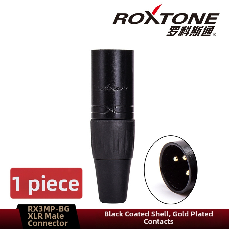 Conector XLR masculin pentru conexiune microfon la mixer — Brand Rocco Stone, conector audio/video, CE certificat