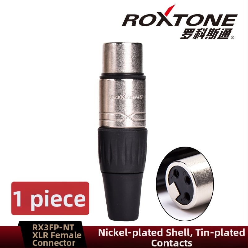 Conector XLR masculin pentru conexiune microfon la mixer — Brand Rocco Stone, conector audio/video, CE certificat