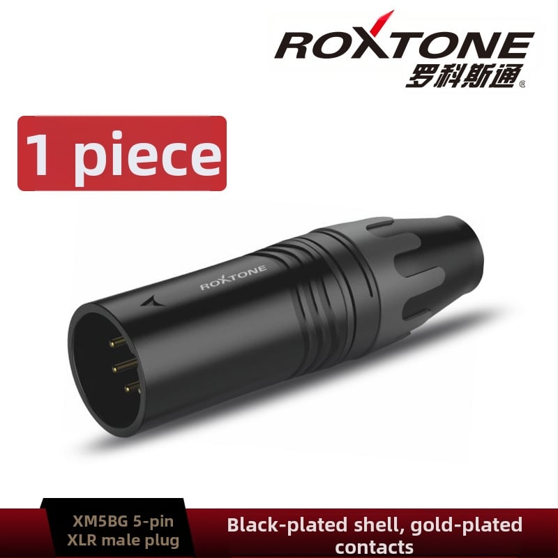 Conector XLR masculin pentru conexiune microfon la mixer — Brand Rocco Stone, conector audio/video, CE certificat