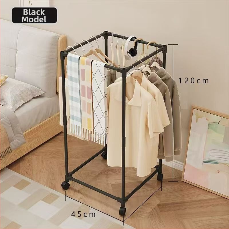 Padlón álló szárítórács, hexagonális 16 csővel, görgőkkel mozgatható, forgó, és szárító hálóval