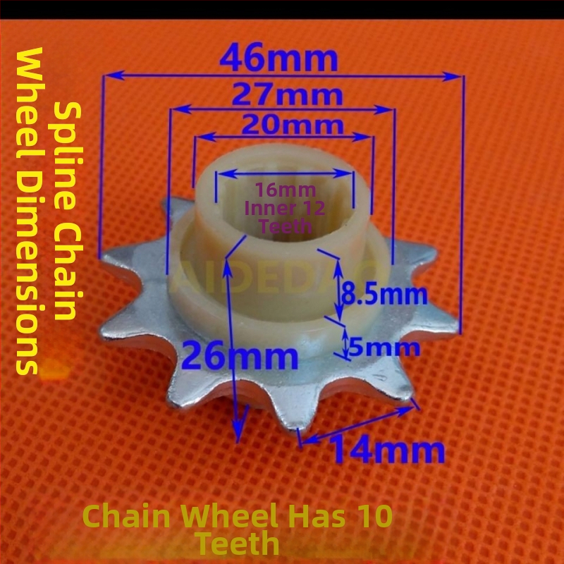 Set dielov pre pohon garážových dverí s ručným odpojením pri výpadku napájania, model Mypj-1, obsahuje vodiacu lištu, vodítko kolies a ozubené koliesko