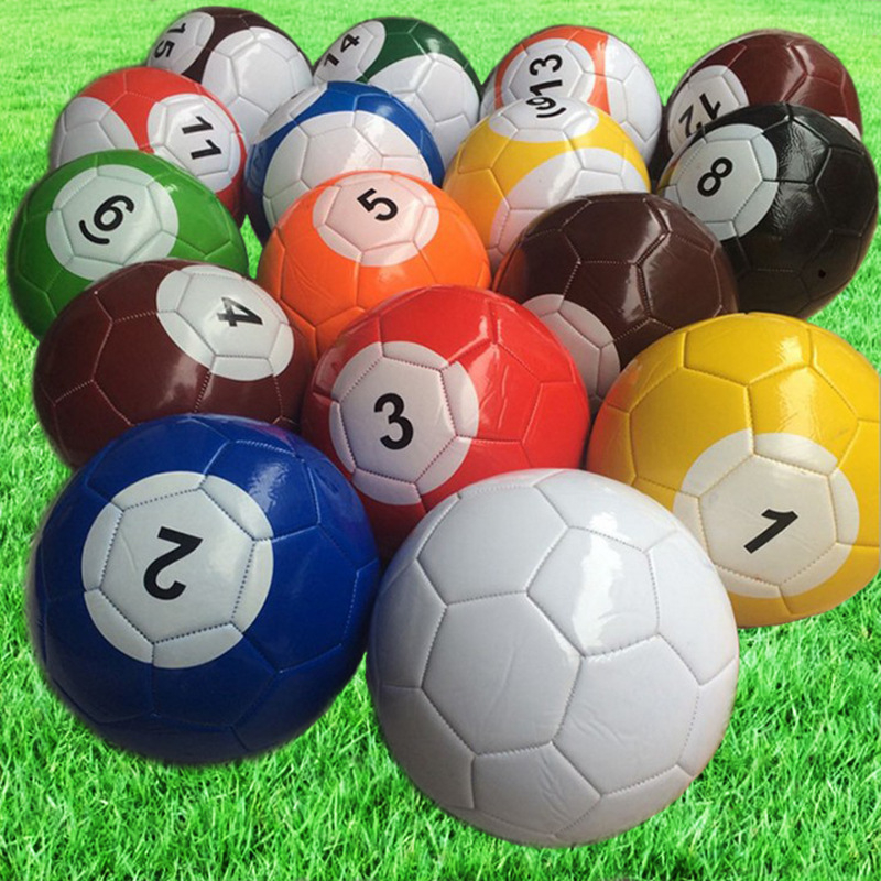 PU set biliarskih lopti u stilu nogometa, s brojevima 1–15, uključujući lopte br. 2–5