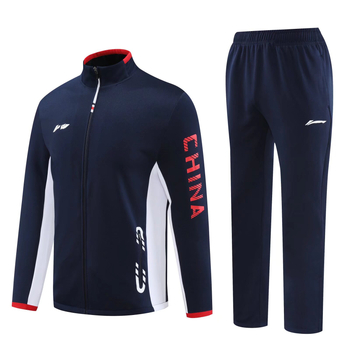 Set za treniranje stolnog tenisa: unisex jakna i hlače, sve sezone, 100% poliester, otisak dizajna