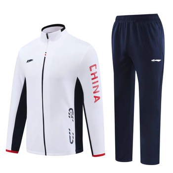 Set za treniranje stolnog tenisa: unisex jakna i hlače, sve sezone, 100% poliester, otisak dizajna