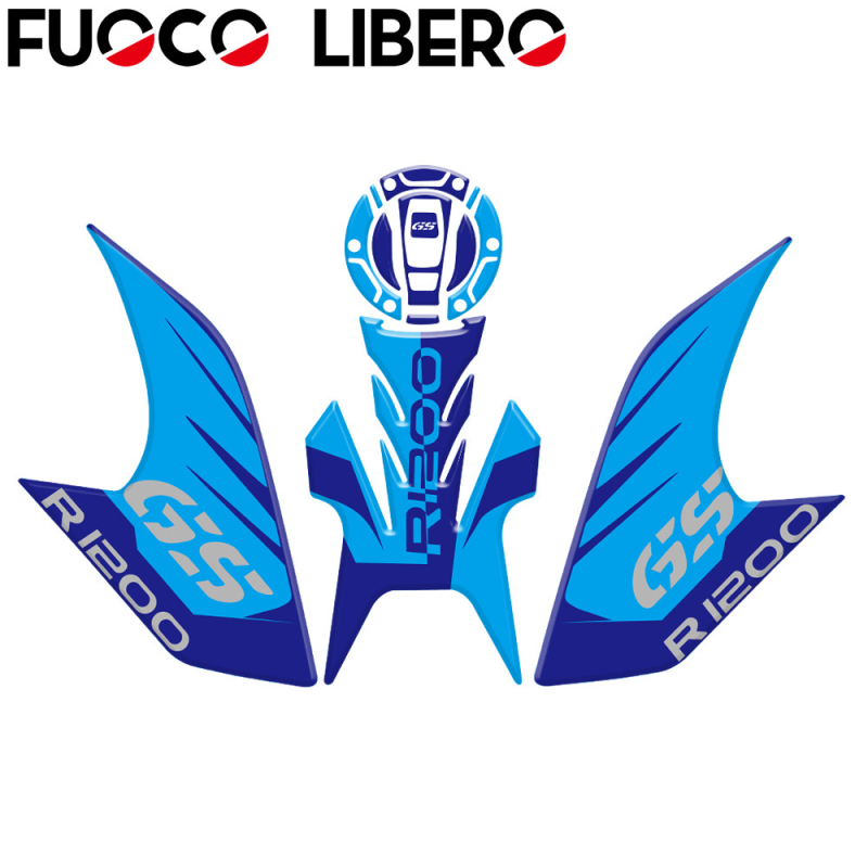 Fuoco Libero zaštitne naljepnice spremnika goriva za BMW R1200GS (2013–2016) – 3D gel zaštita, prilagodba dostupna