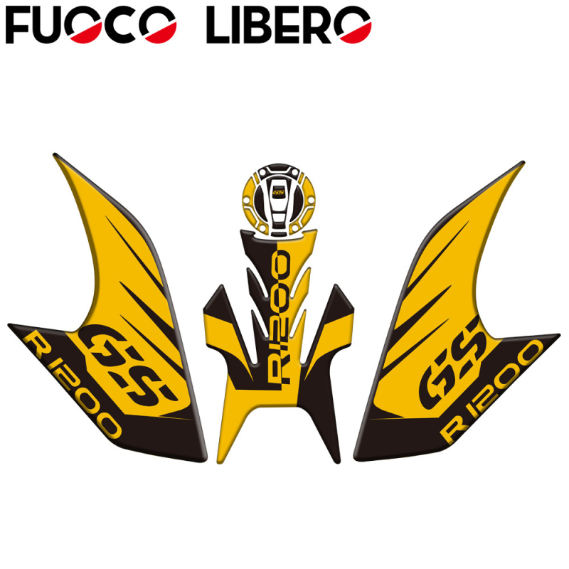 Fuoco Libero zaštitne naljepnice spremnika goriva za BMW R1200GS (2013–2016) – 3D gel zaštita, prilagodba dostupna