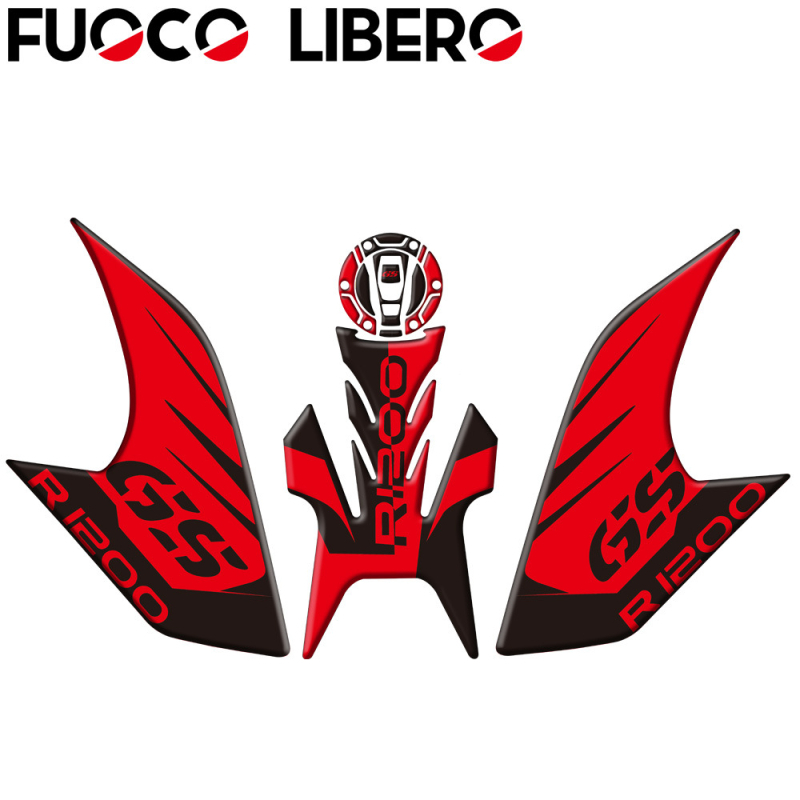 Fuoco Libero zaštitne naljepnice spremnika goriva za BMW R1200GS (2013–2016) – 3D gel zaštita, prilagodba dostupna