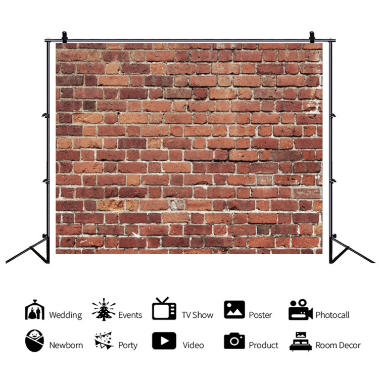 Pozadina od platna za fotografiju proizvoda – smjesa vinila i pamuka, za fotografiranje proizvoda, marka oldcity, model Brick Wall 2020-12-23