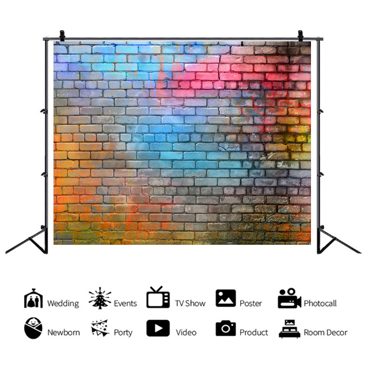 Pozadina od platna za fotografiju proizvoda – smjesa vinila i pamuka, za fotografiranje proizvoda, marka oldcity, model Brick Wall 2020-12-23