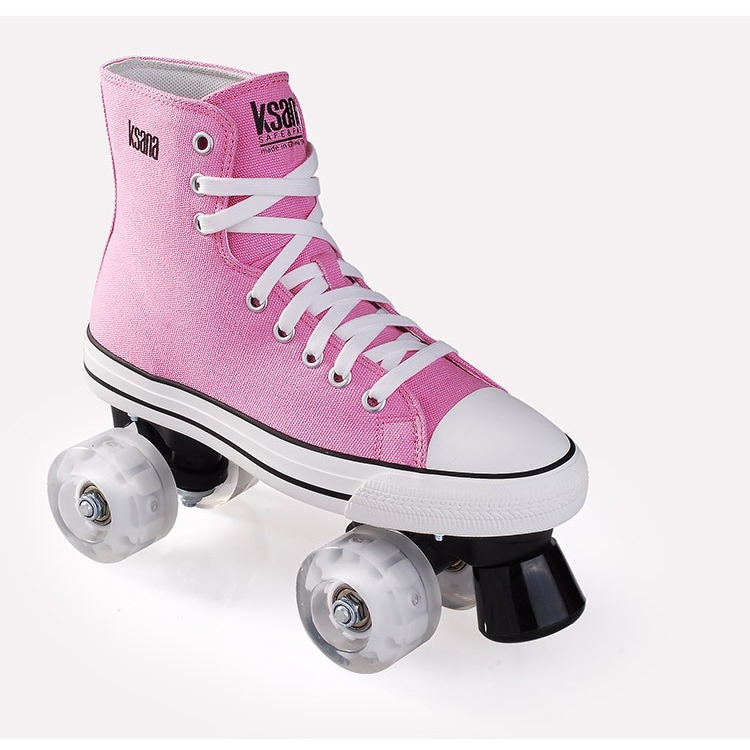 Moment Platnene rolke za unisex - visok vrh, dvostruki red kotačića, PU kotači, gumena đon