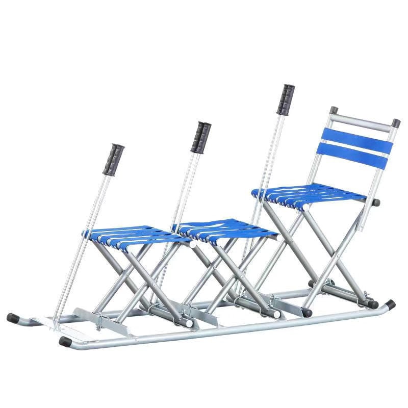 Ξύλινο έλκηθρο πάγου για παιδιά και ενήλικες, αναδιπλούμενο, Amber, υπαίθρια χειμερινά αθλήματα