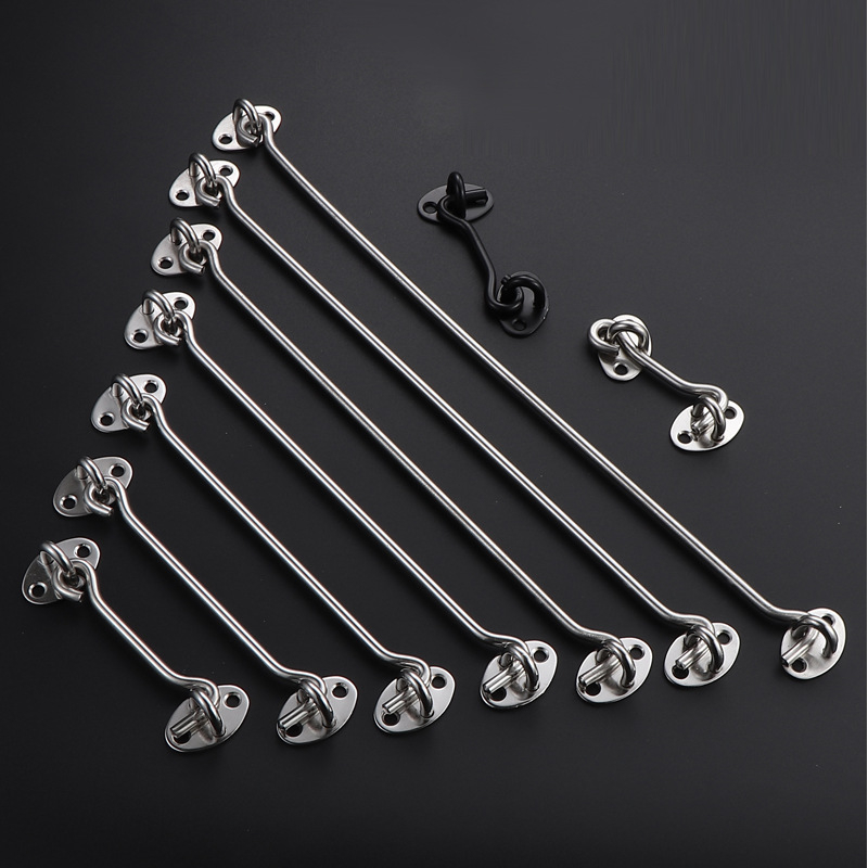 Cârlig pentru fereastră din oțel inoxidabil, finisaj periat, pentru ferestre fixe și uși glisante, design modern minimalist