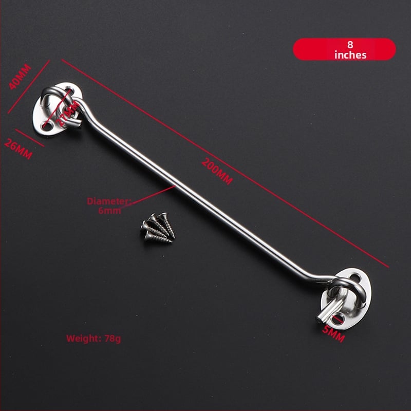 Cârlig pentru fereastră din oțel inoxidabil, finisaj periat, pentru ferestre fixe și uși glisante, design modern minimalist