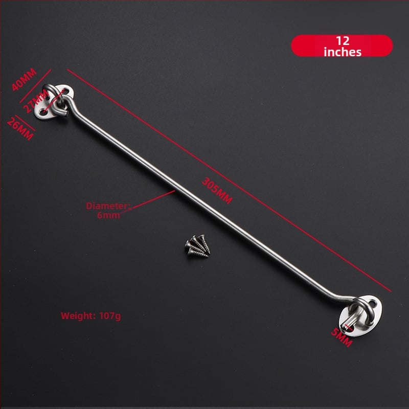 Cârlig pentru fereastră din oțel inoxidabil, finisaj periat, pentru ferestre fixe și uși glisante, design modern minimalist