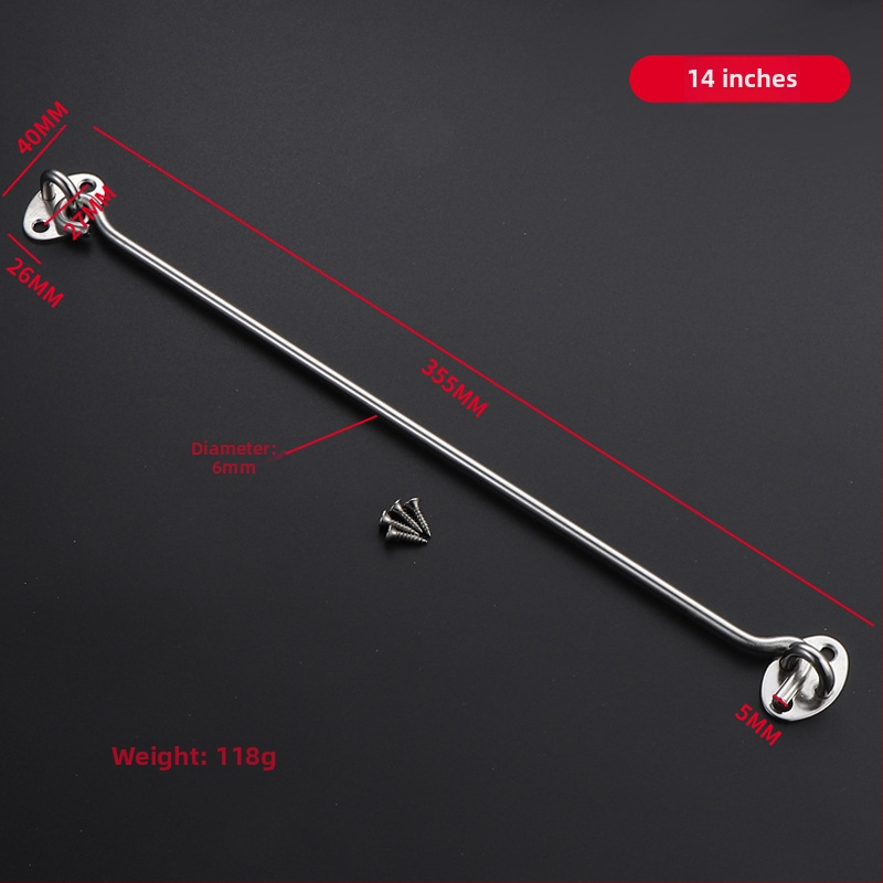 Cârlig pentru fereastră din oțel inoxidabil, finisaj periat, pentru ferestre fixe și uși glisante, design modern minimalist