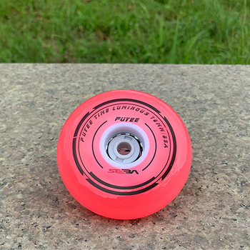 Migao inline skije s glitter kotačićima i bijelim svjetlom, kotači u obliku cvijeta, 64-68-70-72-76-80 mm
