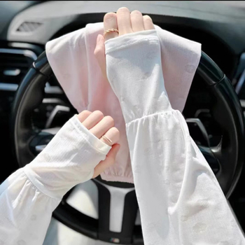 Ženski zaštitni rukav protiv sunca – prozračni ljetni Ice Silk, širok kroj, za vožnju biciklom i automobilom, materijal poliester, marka Yixi, stil Fresh and Sweet, proljeće 2024