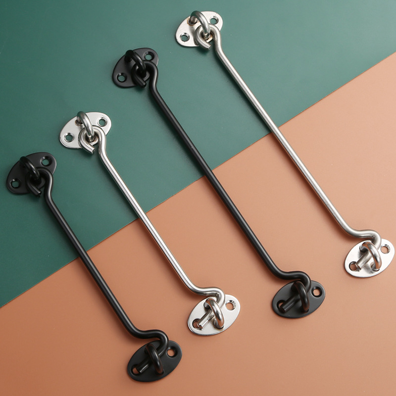 Cârlig pentru fereastră din oțel inoxidabil – pentru ferestre din lemn și uși, limitator și lacăt, finisaj lustruit/cromat, stil nou chinezesc