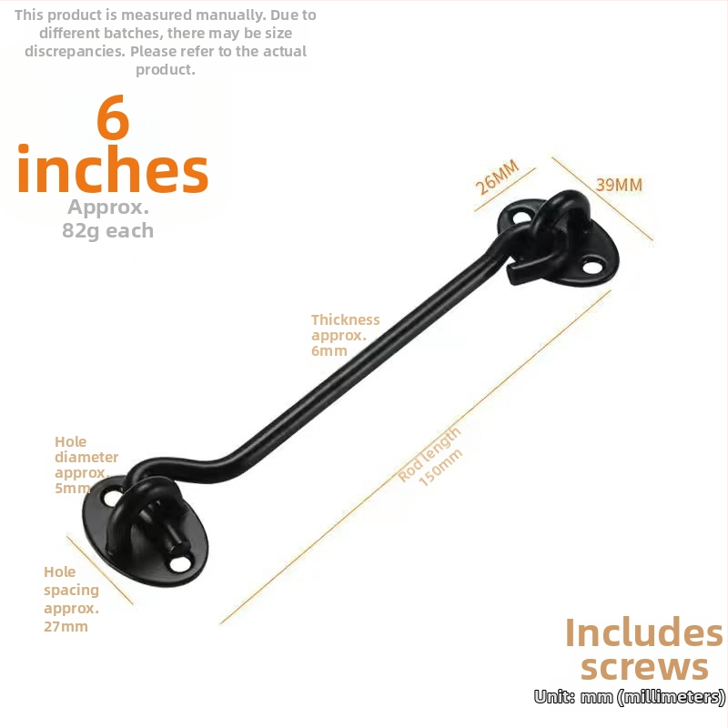 Nerezový okenný háčik – model Window Wind Hook, Materiál: nerezová oceľ, Povrchová úprava: lesklá elektroplatňa, Použitie: dverový/okenný zámok, Značka: Three Cats