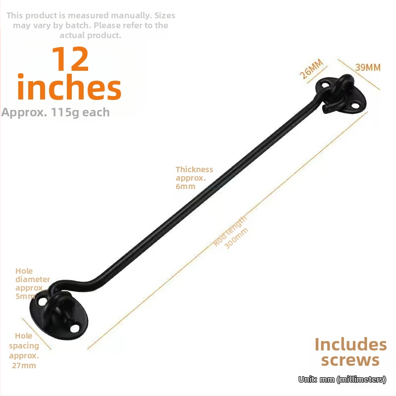 Nerezový okenný háčik – model Window Wind Hook, Materiál: nerezová oceľ, Povrchová úprava: lesklá elektroplatňa, Použitie: dverový/okenný zámok, Značka: Three Cats