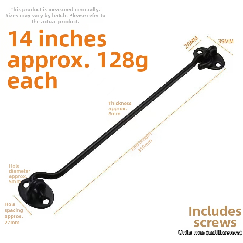 Nerezový okenný háčik – model Window Wind Hook, Materiál: nerezová oceľ, Povrchová úprava: lesklá elektroplatňa, Použitie: dverový/okenný zámok, Značka: Three Cats