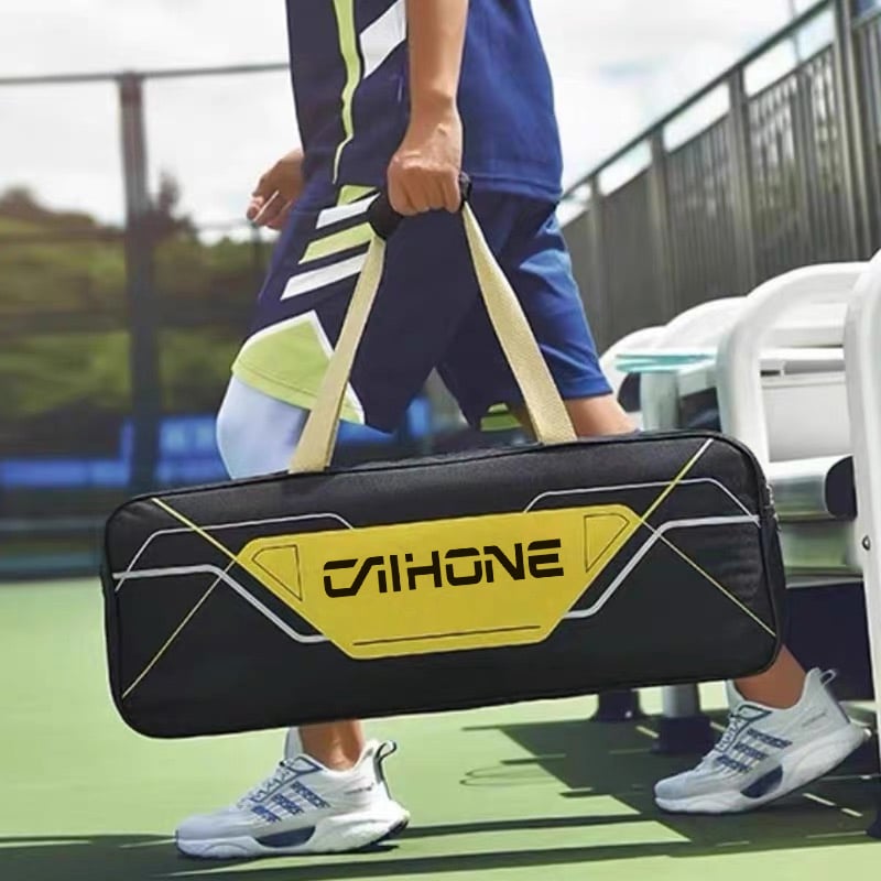 Чанта за ракети за тенис и скуош, презрамна/ръчна, преносима и здрава, материал: коприна с флорални мотиви, на склад, подходяща за тенис и бадминтон