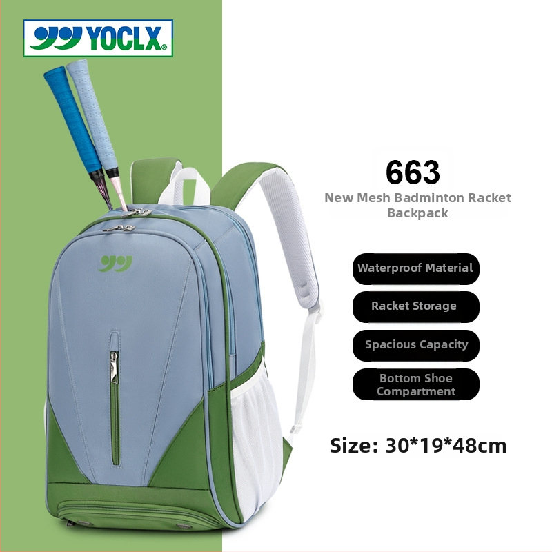 3-dielny set batohov na badminton a tenis, unisex, s veľkou kapacitou, vyrobené z Oxfordovej tkaniny a polyesteru