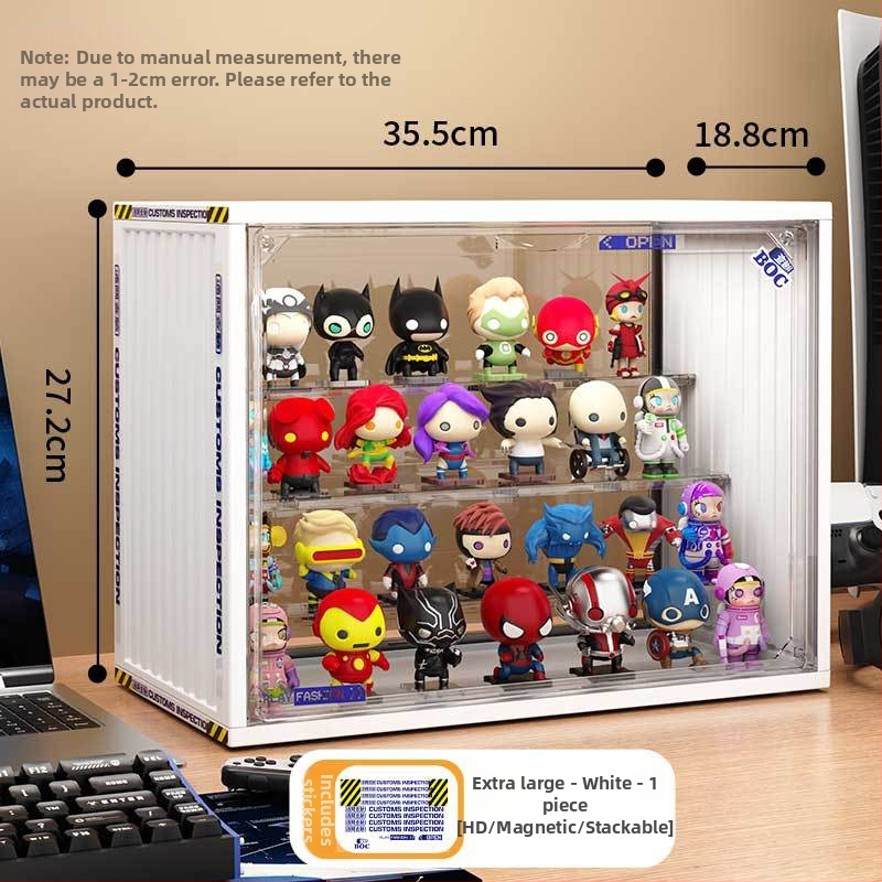 Plastová skrinka na zobrazenie figúriek s tlačou loga, možnosťou prispôsobenia, moderný minimalistický dizajn