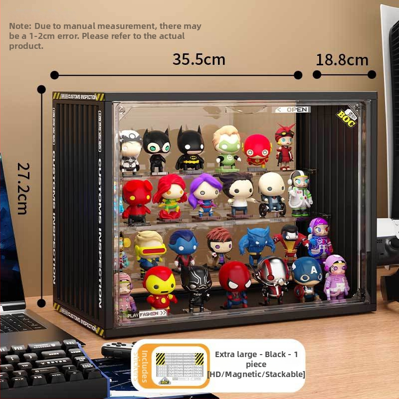 Plastová skrinka na zobrazenie figúriek s tlačou loga, možnosťou prispôsobenia, moderný minimalistický dizajn