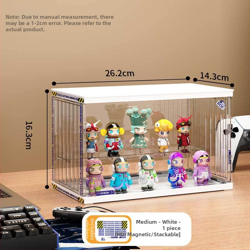 Plastová skrinka na zobrazenie figúriek s tlačou loga, možnosťou prispôsobenia, moderný minimalistický dizajn