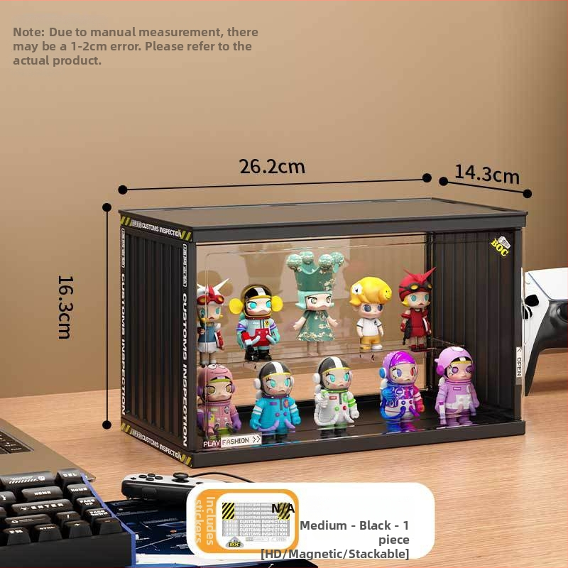 Plastová skrinka na zobrazenie figúriek s tlačou loga, možnosťou prispôsobenia, moderný minimalistický dizajn