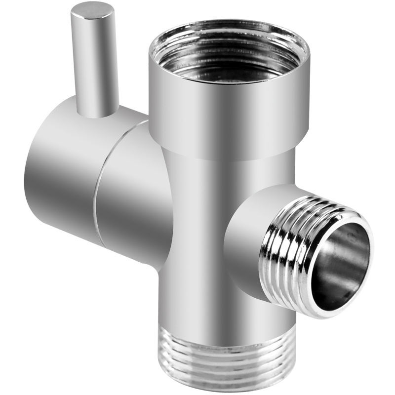 Dijelnik vode za tuš, bakreni, kromirani, 3-uzdužni Tee adapter, 20 mm grana, maksimalna temperatura 120°C