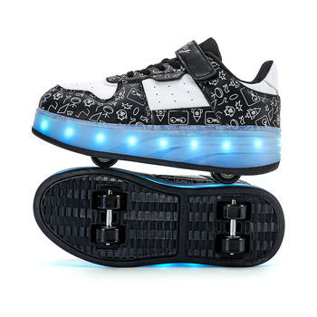 Унисекс обувки с колела в стил Heelys, PU колела и двойна колесна конструкция