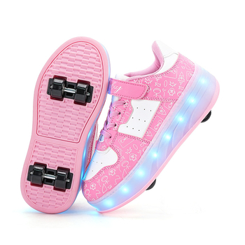 Унисекс обувки с колела в стил Heelys, PU колела и двойна колесна конструкция