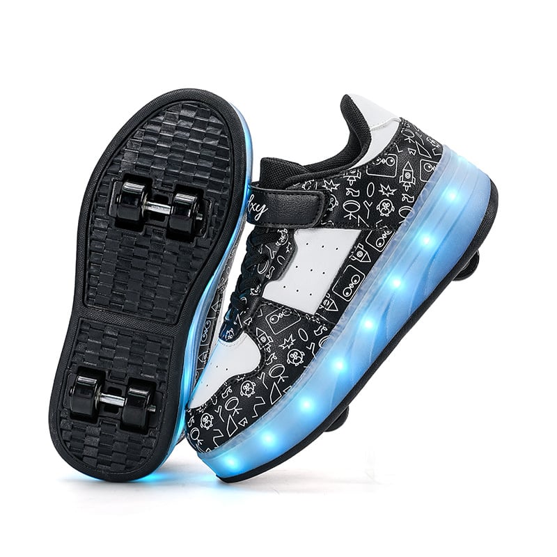 Унисекс обувки с колела в стил Heelys, PU колела и двойна колесна конструкция