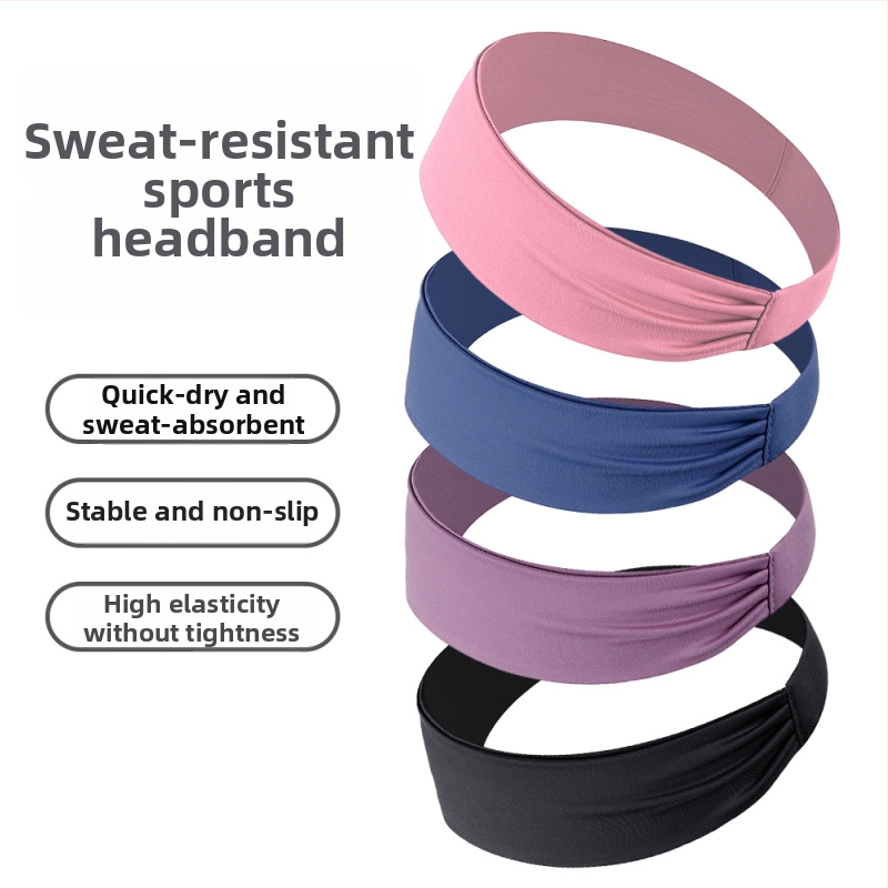 Nylonová športová čelenka na hlavu, absorbuje pot, protišmyková, na beh, fitnes a jogu
