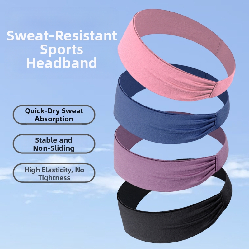 Nylonová športová čelenka na hlavu, absorbuje pot, protišmyková, na beh, fitnes a jogu