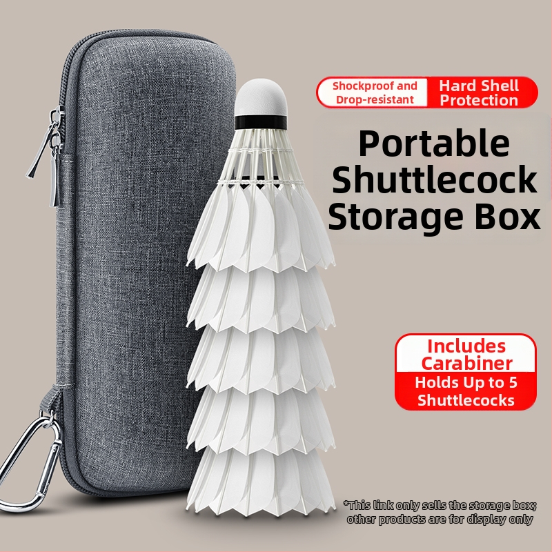 Box na príslušenstvo pre badminton - prenosný, vodotesný tvrdý obal, ochrana proti tlaku, plátený materiál