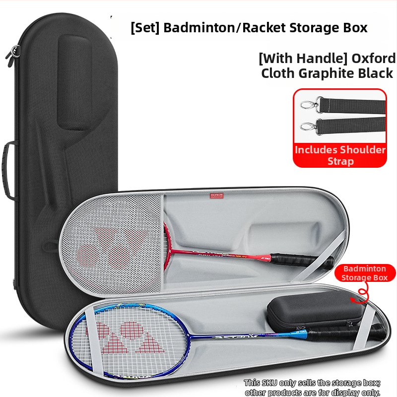 Box na príslušenstvo pre badminton - prenosný, vodotesný tvrdý obal, ochrana proti tlaku, plátený materiál