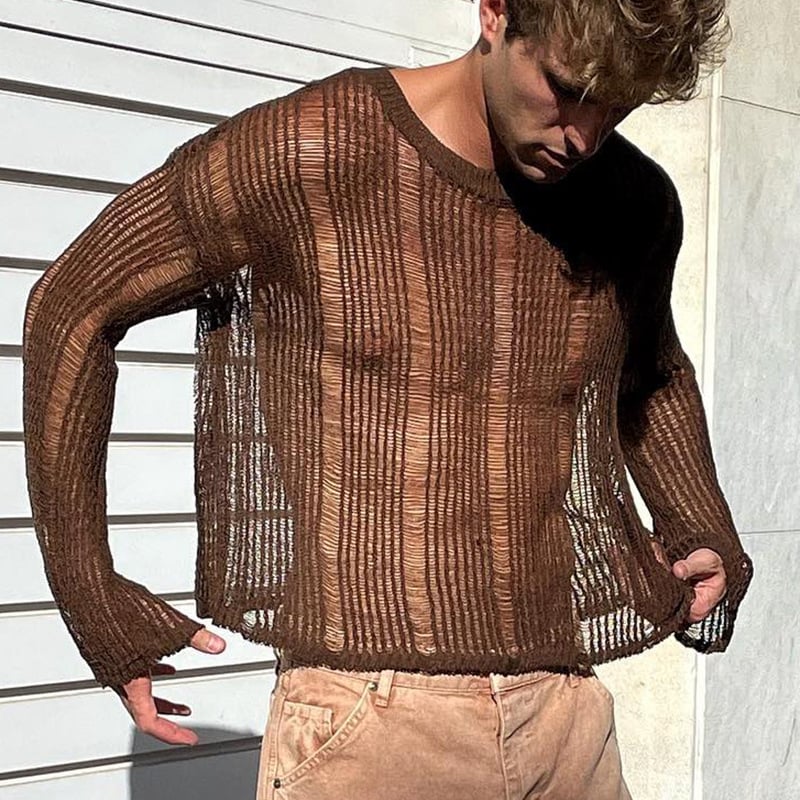Muška majica s dugim rukavima, slim fit, stojeći ovratnik, poliester, geometrijski uzorak